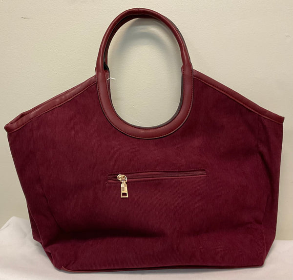 Jen & Co “Piper” large corduroy tote - Jilly's Socks 'n Such