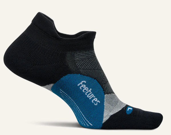 Elite Light Cushion no show tab socks by Feetures “Black Sea”