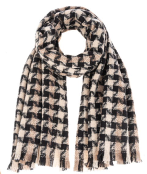 Houndstooth Scarf- 2 colors - Jilly's Socks 'n Such