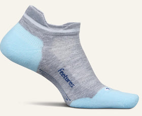Elite Max cushion no show tab socks by Feetures- “Gray Sky”