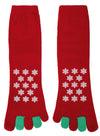 Festive Holiday Non-Skid Toe Socks- “Let It Snow”