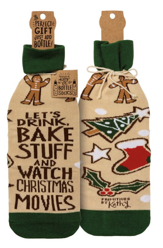 Christmas Wine Bottle Sock Covers