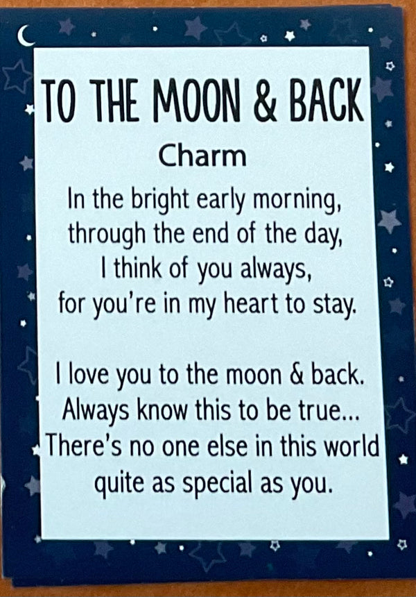 Love You to the Moon and Back Pocket Token - Jilly's Socks 'n Such