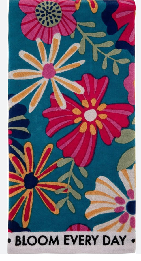 Tea Towel by Karma - “bloom every day” - Jilly's Socks 'n Such