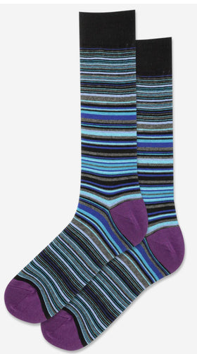 Men’s Thin Stripe blues & purples Socks