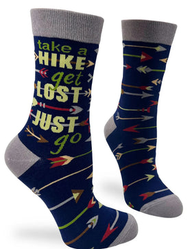 take a Hike get Lost Just go Women’s Crew Socks