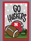 Husker garden flag- football, helmet, stars - Jilly's Socks 'n Such