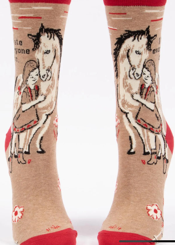 Women’s “I hate everyone too” Socks - Jilly's Socks 'n Such