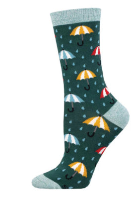 Women’s Umbrellas in the Rain Bamboo Socks