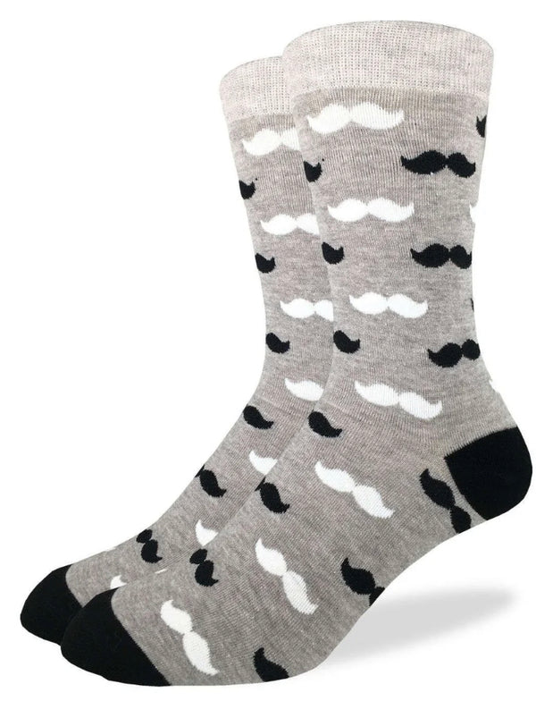 Men’s MUSTACHE socks by Good Luck Sock - Jilly's Socks 'n Such