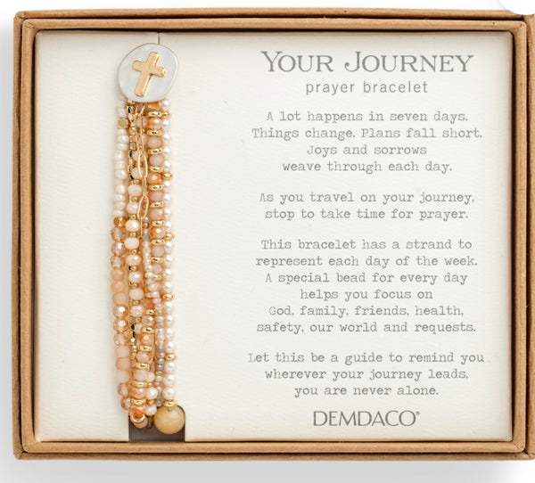 Your Journey Champagne Adjustable Beaded Prayer Bracelet 7