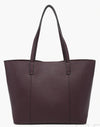 Millie Vegan Tote with inner matching removable bag-3 colors - Jilly's Socks 'n Such
