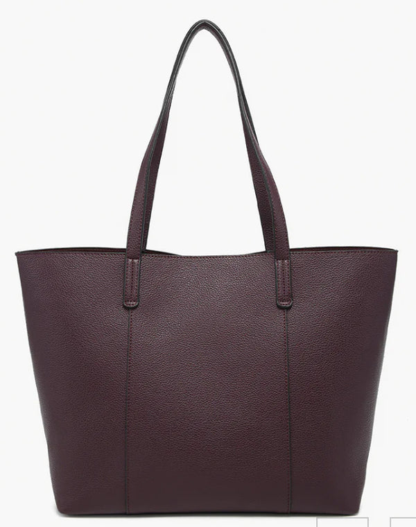 Millie Vegan Tote with inner matching removable bag-3 colors - Jilly's Socks 'n Such