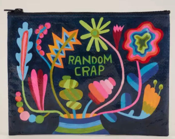 “Random Crap” zipper pouch - Jilly's Socks 'n Such