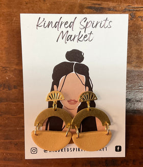 Kindred Spirits Market Earrings Style 1216- Gold Boho