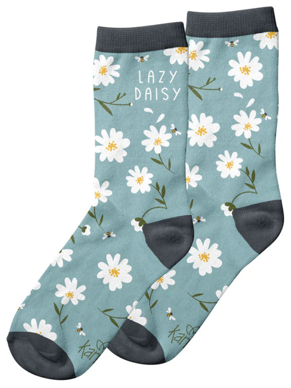 Women’s Karma socks-“Lazy Daisy” - Jilly's Socks 'n Such