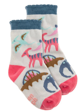 Toddler socks by Stephen Joseph - “Pink Dino”