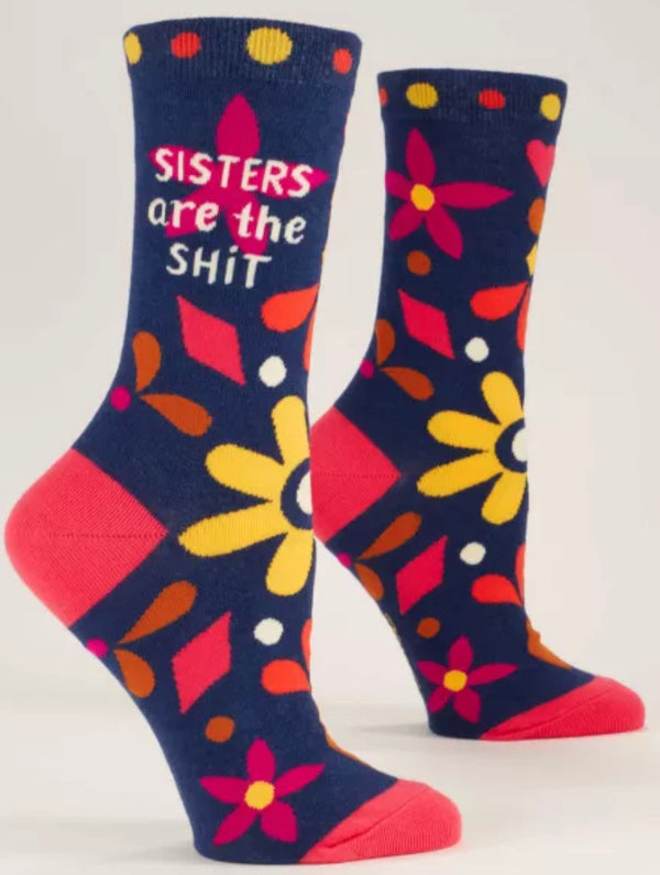 Women’s “Sisters are the shit” Sock - Jilly's Socks 'n Such