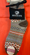 Aromasoles MODERN MAN Bourbon & Shea Butter Infused Gripper Slipper Socks-3 Nordic design colors