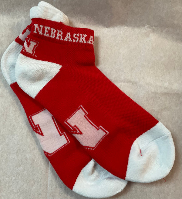 Nebraska Footie Socks , donegal bay - Jilly's Socks 'n Such