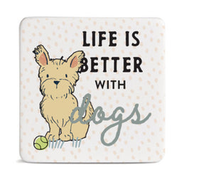 Westie Dog  “life is better with dogs” magnet