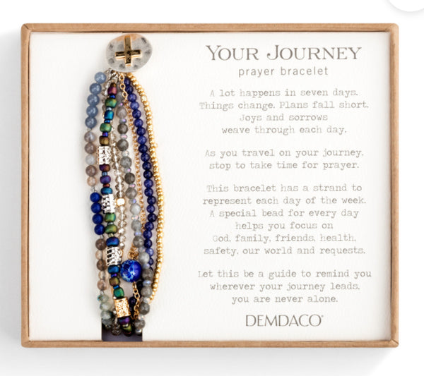 Your Journey Indigo Adjustable Beaded Prayer Bracelet 7