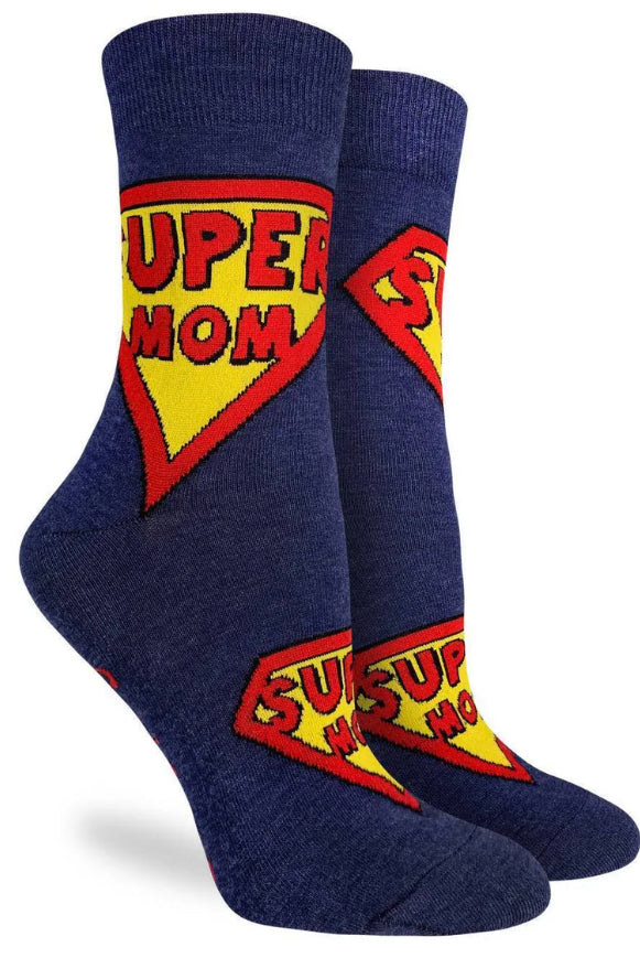 Women’s SUPER MOM socks by Good Luck Sock - Jilly's Socks 'n Such