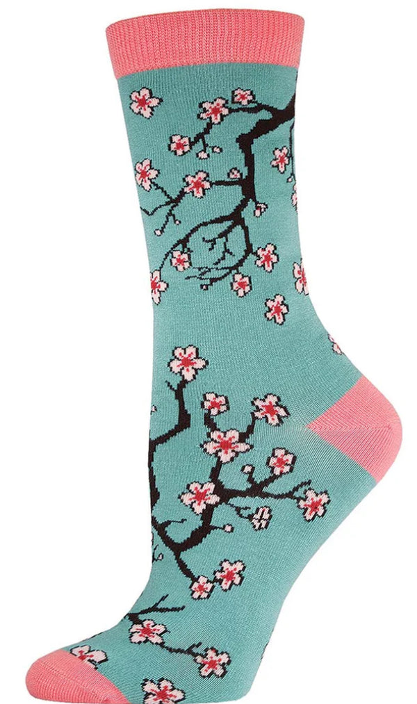 Women’s Cherry Blossom Bamboo Sock