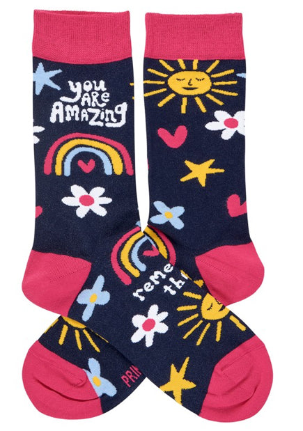 You Are Amazing Socks - One Size - Jilly's Socks 'n Such