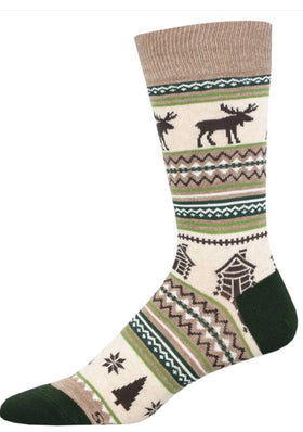 Men’s Moose Fair Isle Socks