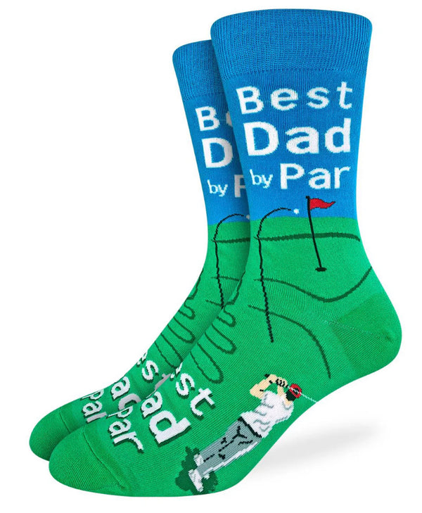 Men’s BEST DAD BY PAR socks by Good Luck Sock-Big & Tall - Jilly's Socks 'n Such