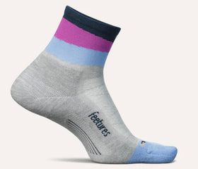 Elite Light Cushion Quarter socks by Feetures - “Lunar Ascent”