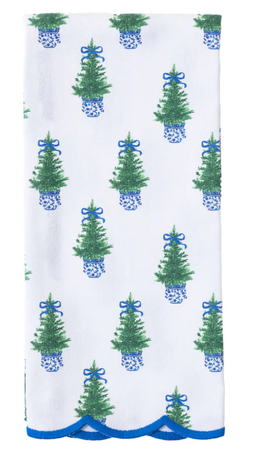 Mary Square “Fancy + Festive” Tea Towel - Jilly's Socks 'n Such