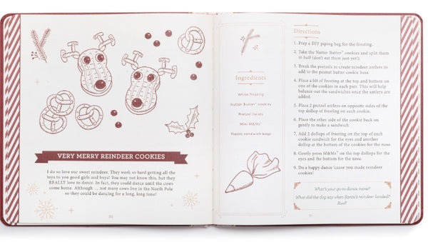 Mrs. Claus 12 Days of Cookies Countdown Recipe Book - 8x8in - Jilly's Socks 'n Such