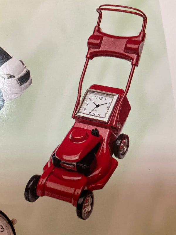 Red Lawnmower Clock