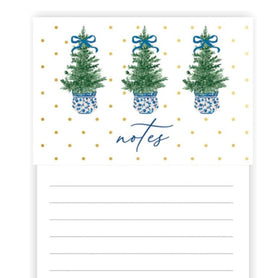Magnetic Notepad “Fancy and Festive” trees & polka dots