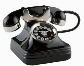Rotary Phone Clock- black