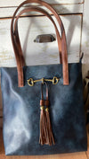 Liz Soto “Jane” horsebit tote with tassel - 4 colors - Jilly's Socks 'n Such