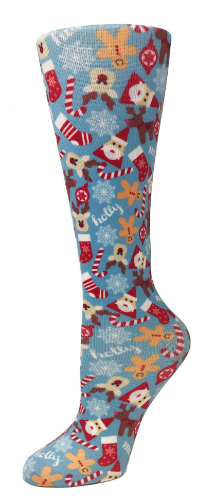 Compression Socks- Christmas Cutouts - Jilly's Socks 'n Such
