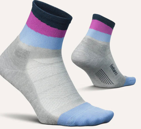 Elite Light Cushion Quarter socks by Feetures - “Lunar Ascent” - Jilly's Socks 'n Such