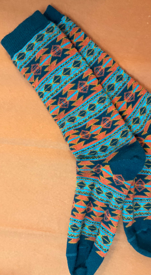 Women’s  Alpaca Socks - Aztec Stripe - Jilly's Socks 'n Such