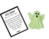 Glow in the Dark Ghost pocket charm with sentiment card - Jilly's Socks 'n Such