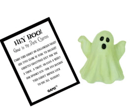 Glow in the Dark Ghost pocket charm with sentiment card