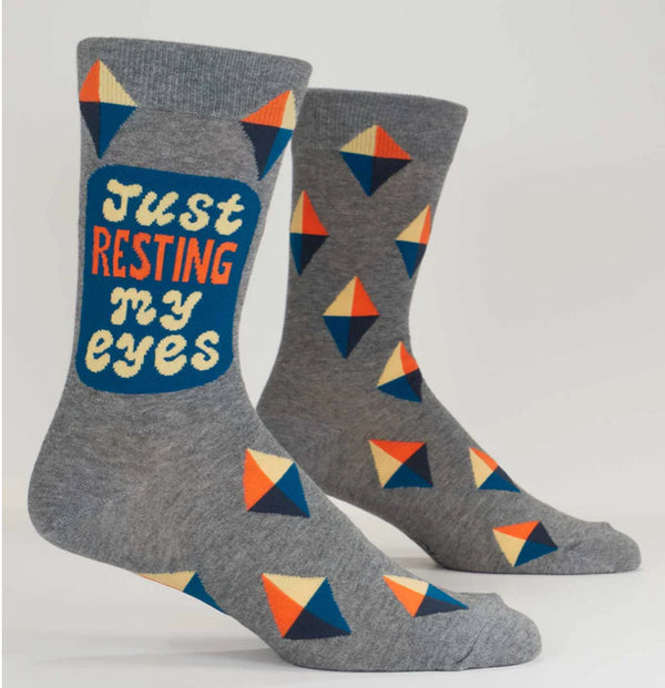 Men’s “Just resting my eyes” Saying Socks - Jilly's Socks 'n Such