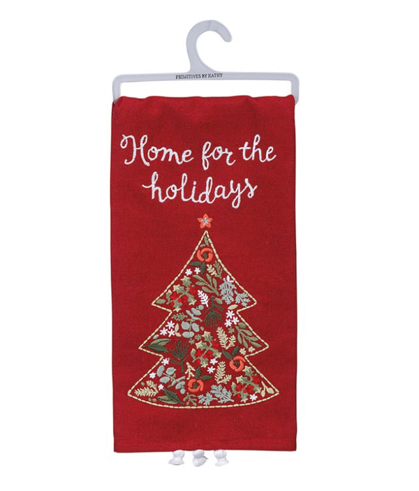 “Home for the holidays” Kitchen Towel - Jilly's Socks 'n Such