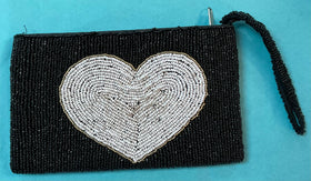 Heart Beaded Clutch by Coco Rose
