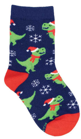 Holiday T-Rex kids’ socks
