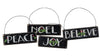 Christmas Words Ornaments - Primitives by Kathy - Jilly's Socks 'n Such