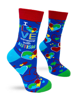 I Love Someone With Autism Women’s Crew Socks
