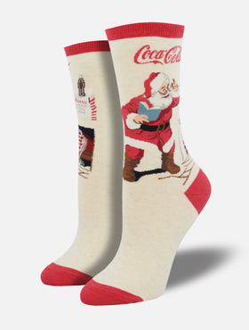 Women's Classic Coca Cola Santa Socks